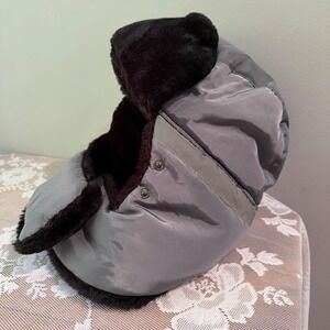 Mysuntown Trapper Hat Unisex One Size Gray Excellent Faux Fur Padded Ear Flaps